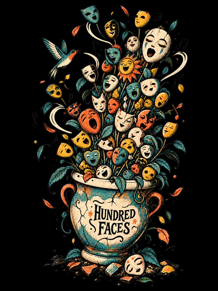 Andy Warthog — A Hundred Faces Tee