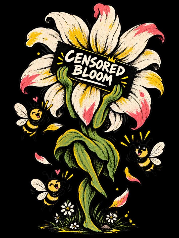 Andy Warthog — Censored Bloom Tee