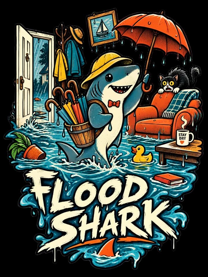 Andy Warthog — Flood Shark Tee