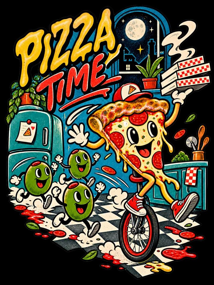 Andy Warthog — Pizza Time No. 1 Tee