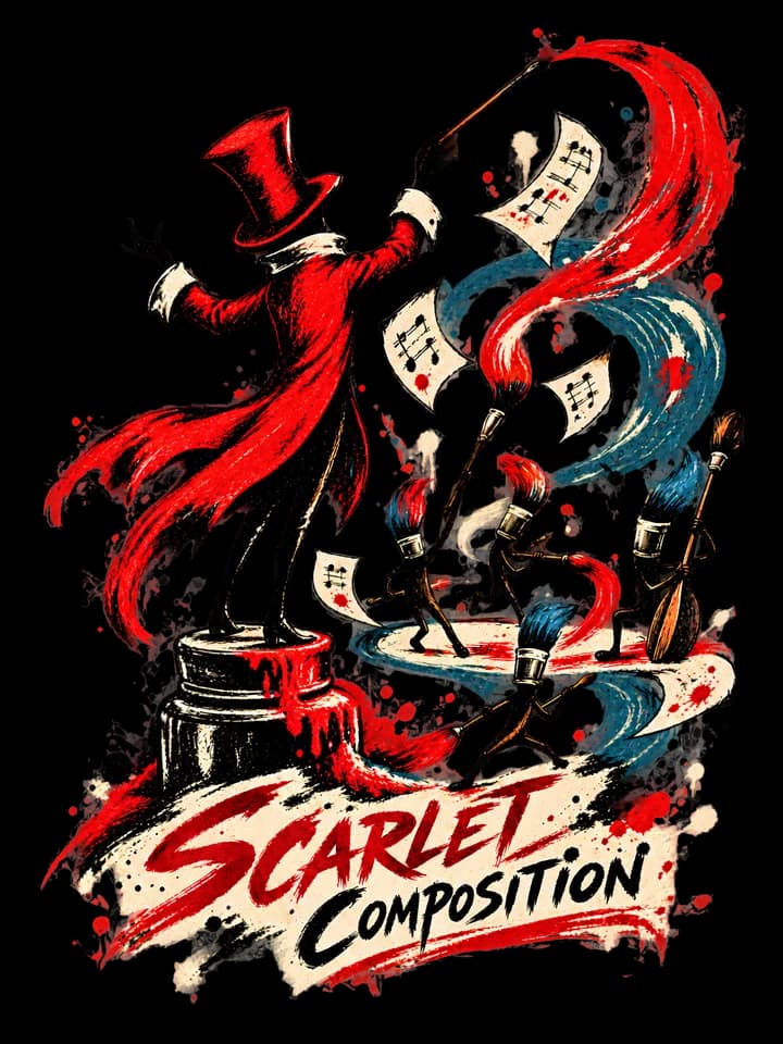 Andy Warthog — Scarlet Composition Tee