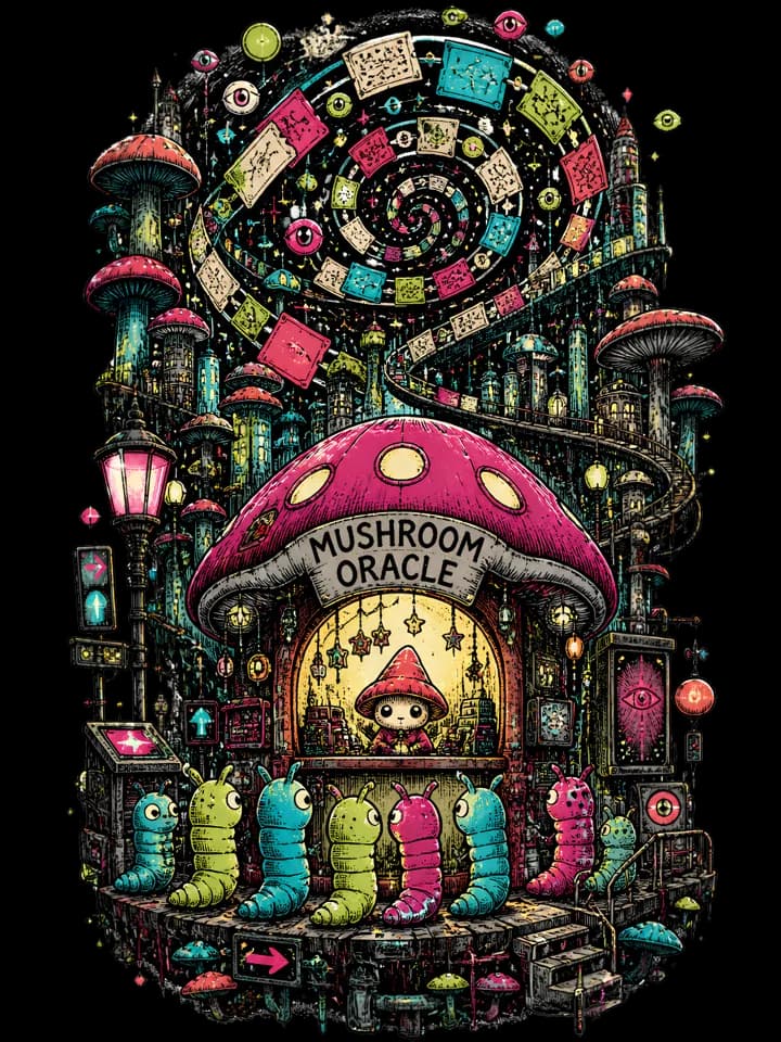 Andy Warthog — De Mushroom Oracle Tee