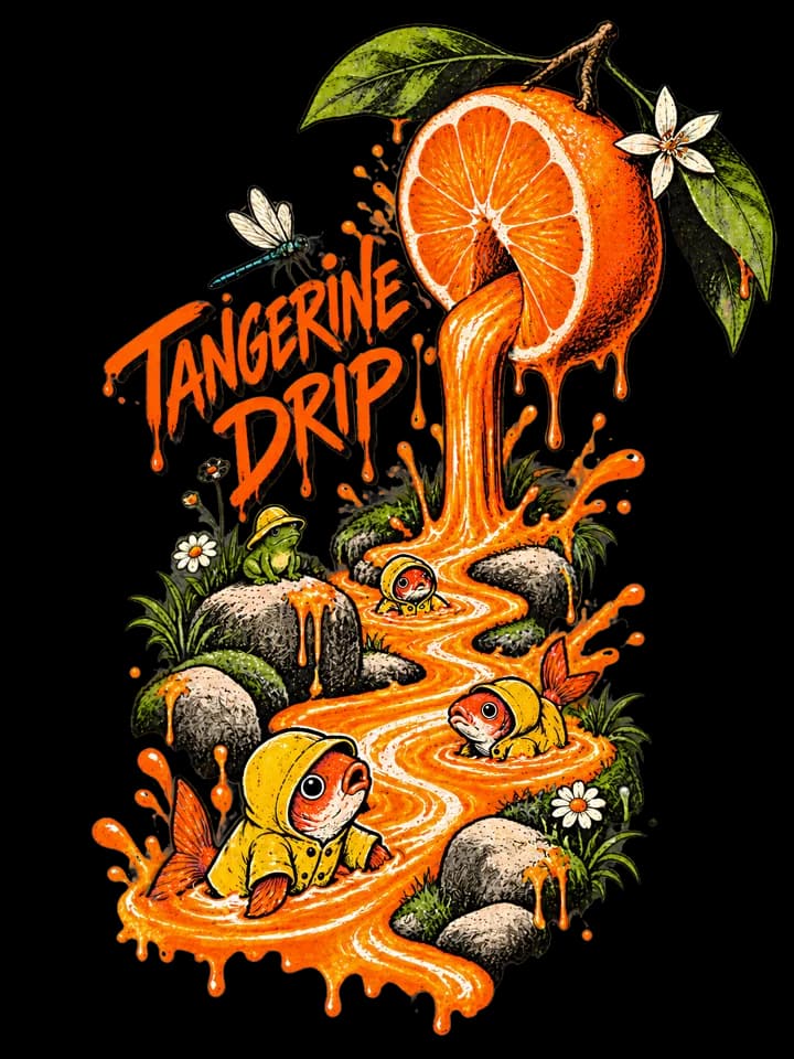 Andy Warthog — Tangerine Drip Tee