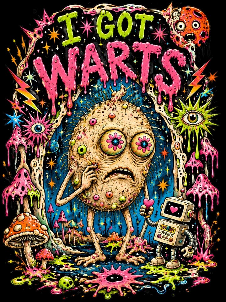 Andy Warthog — Warts Need Love Too Tee