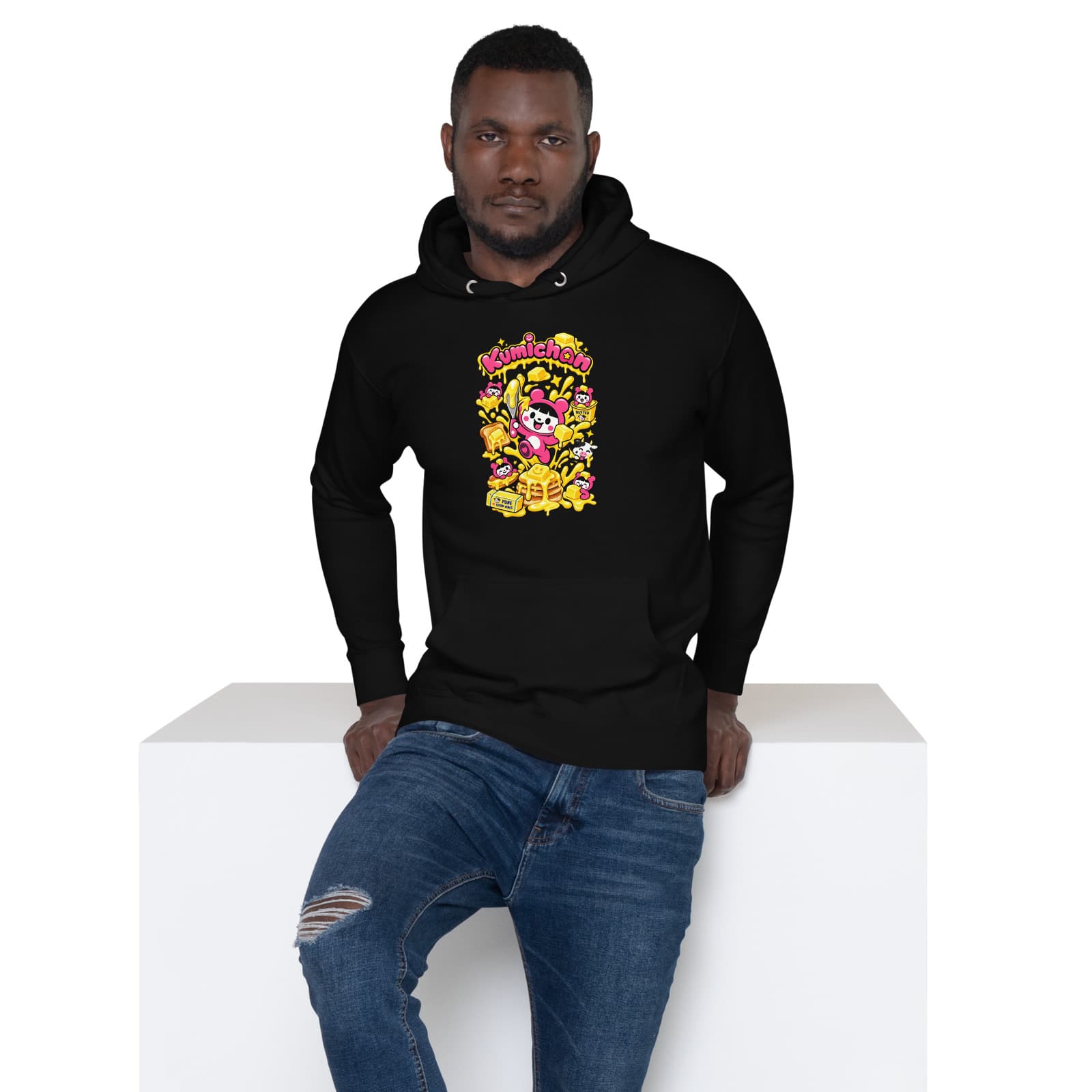 Butter Mode Hoodie on a model in Black