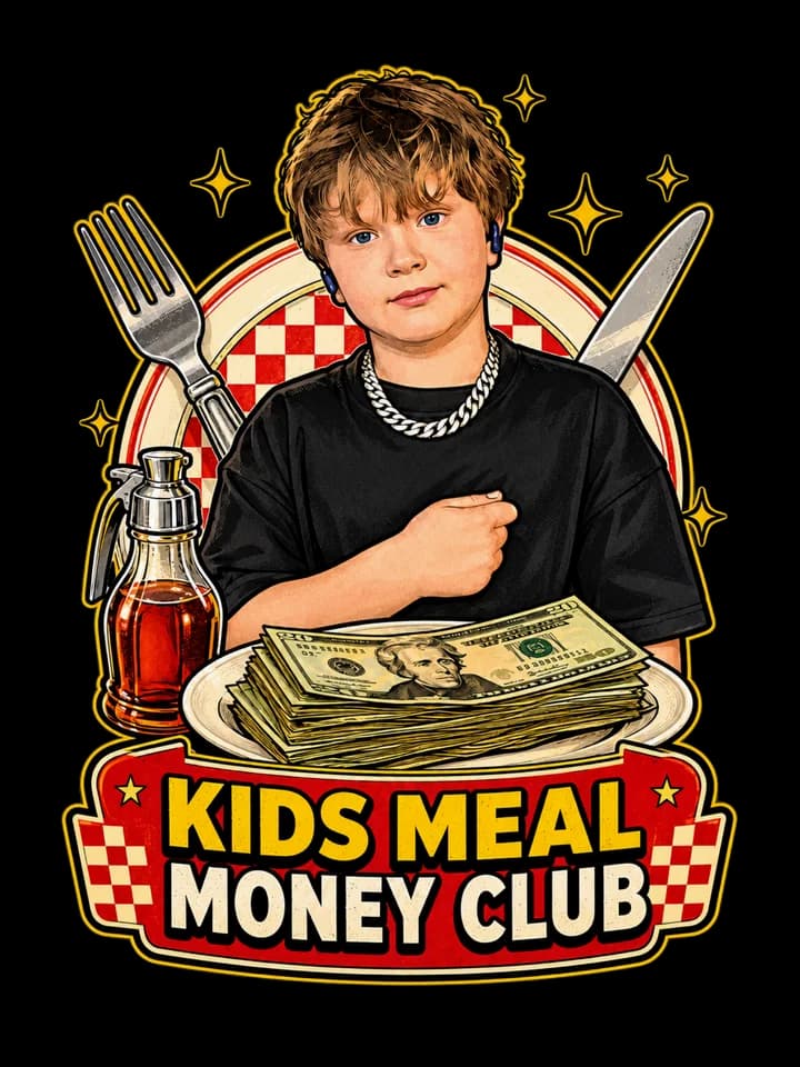 Kids Meal Money Club Kumi garment artwork