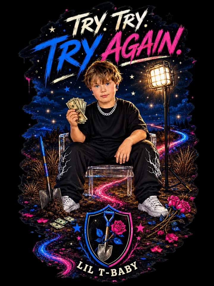 Try. Try. Try Again. Kumi garment artwork